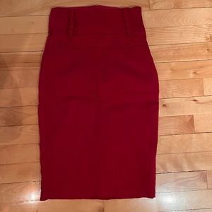 Fabulous high waisted pencil skirt. Forever 21, size small. Bright red. EUC.